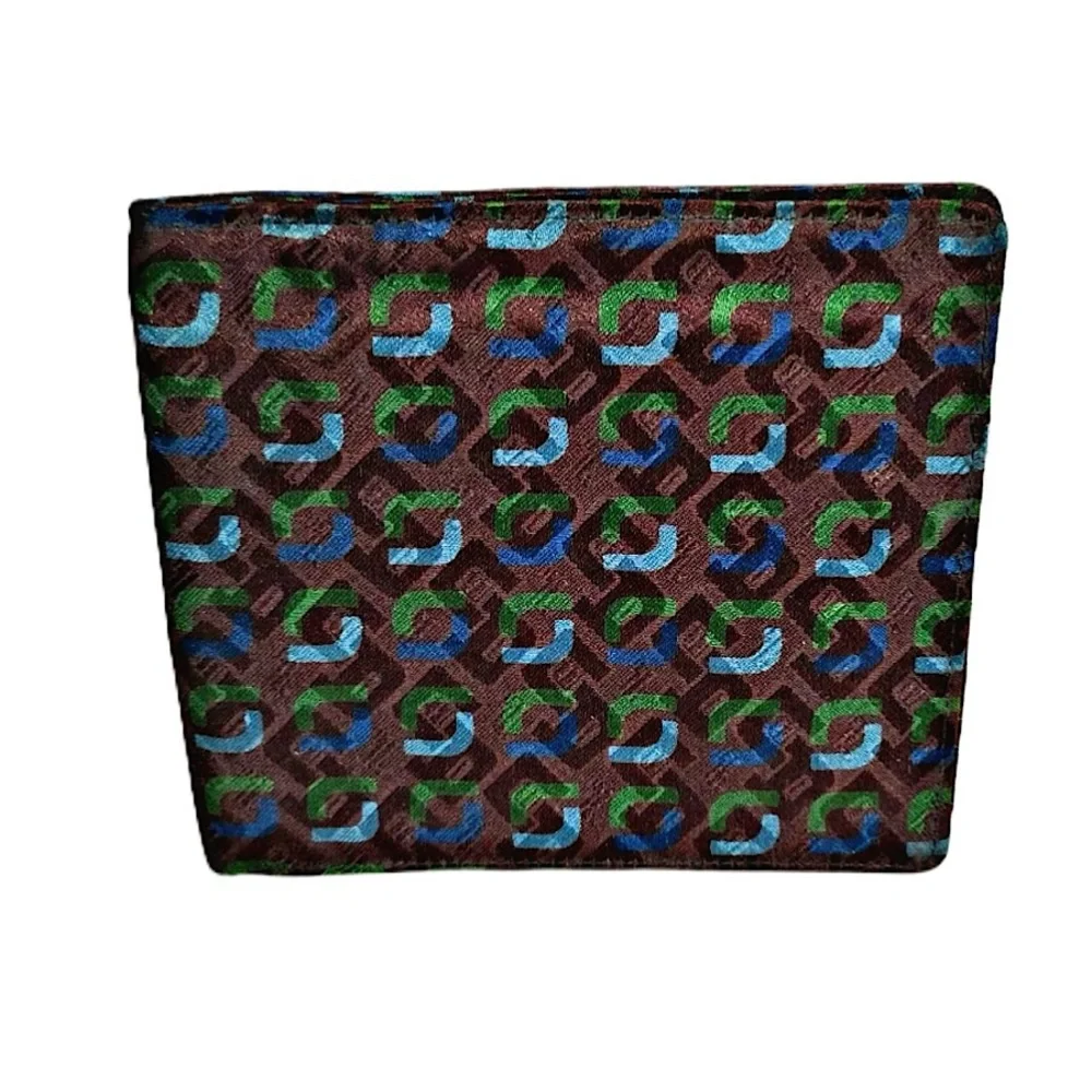 Authentic Vintage Christian Dior CD Abstract Patterned Bifold Wallet